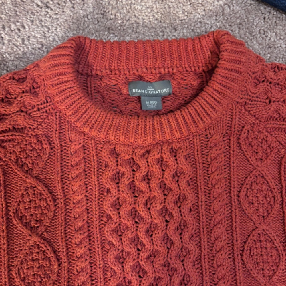 LLBEAN Men's Signature Cotton Fisherman Sweater - Picture 4 of 6